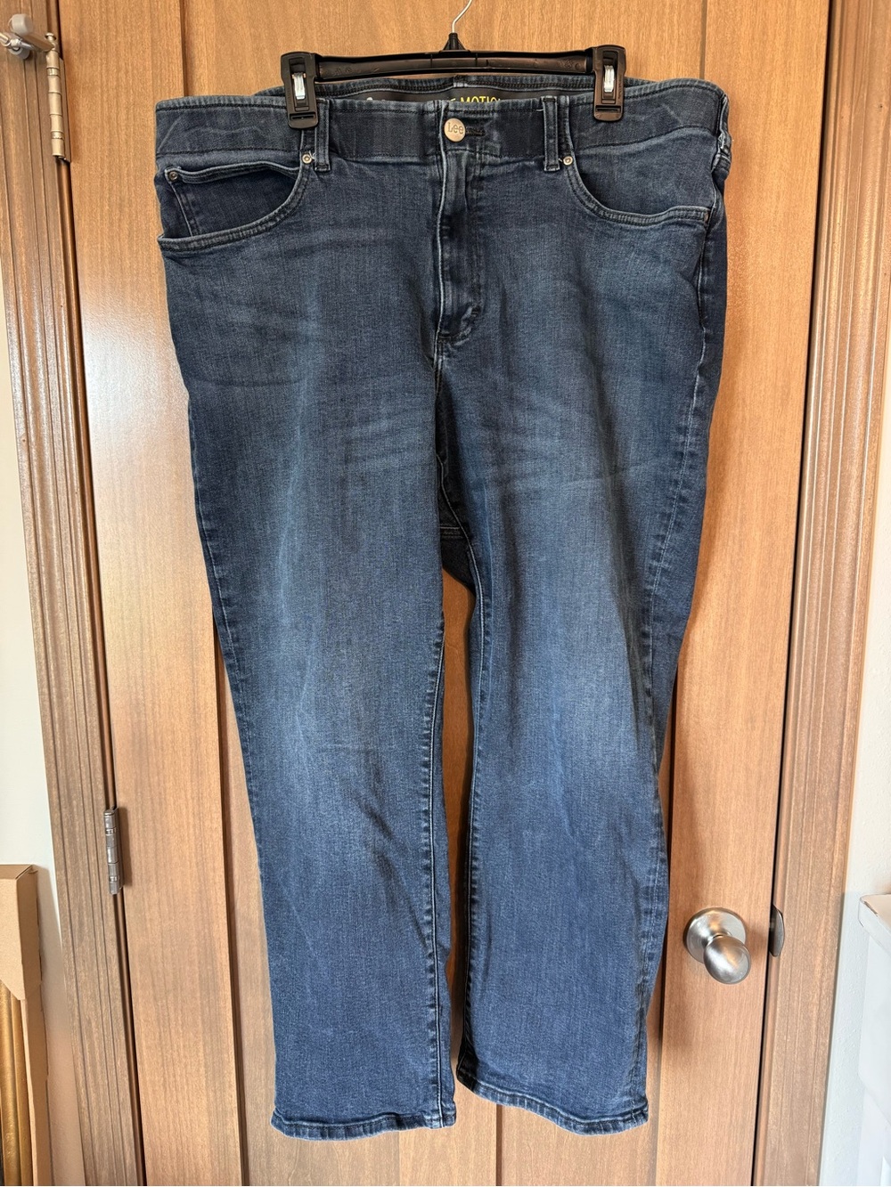 Lee Men's Straight Jeans in Dark Blue Wash